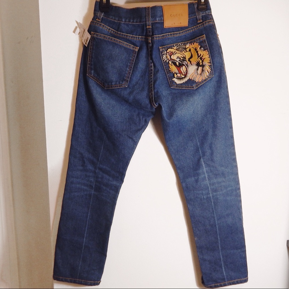 Gucci Embroidered Jeans